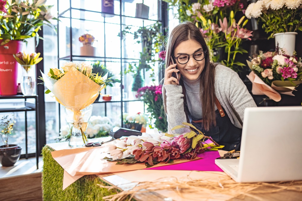 Small Business Flower Shop Owner
