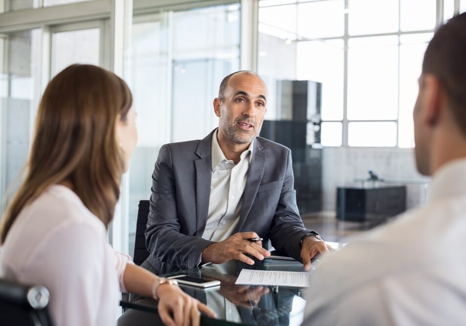 Business Consultant meeting with the clients